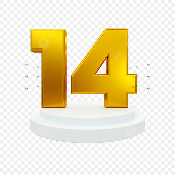 Цифра 14 красивая