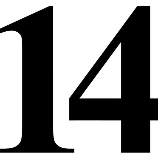 Цифра 14 красивая