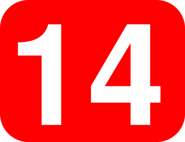 Цифра 14 красивая