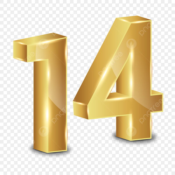 Цифра 14 3d