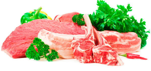 Мясо на белом фоне
