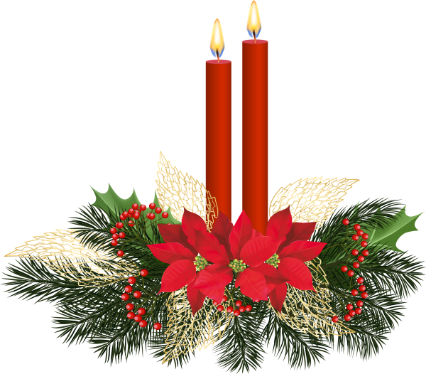 Новогодняя композиция на прозрачном фоне