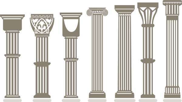 Дорическая колонна вектор