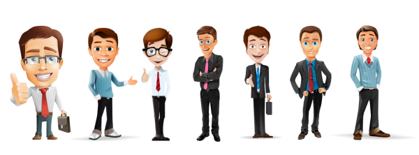 Мультяшный бизнесмен