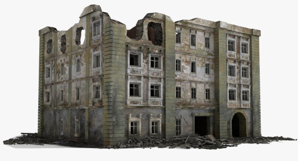 Руины здания