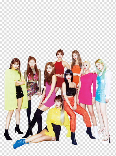 Twice участницы на белом фоне