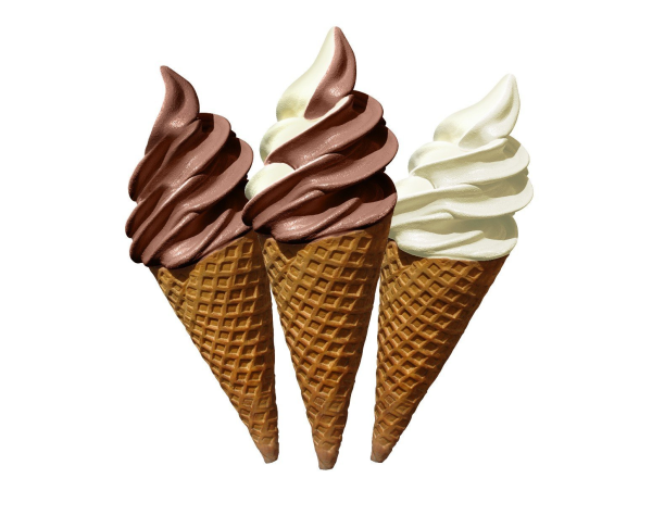 Шоколадное мороженое в рожке