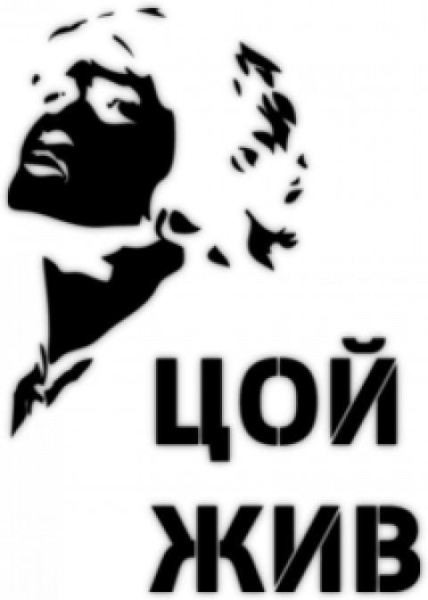 Наклейка Цой жив