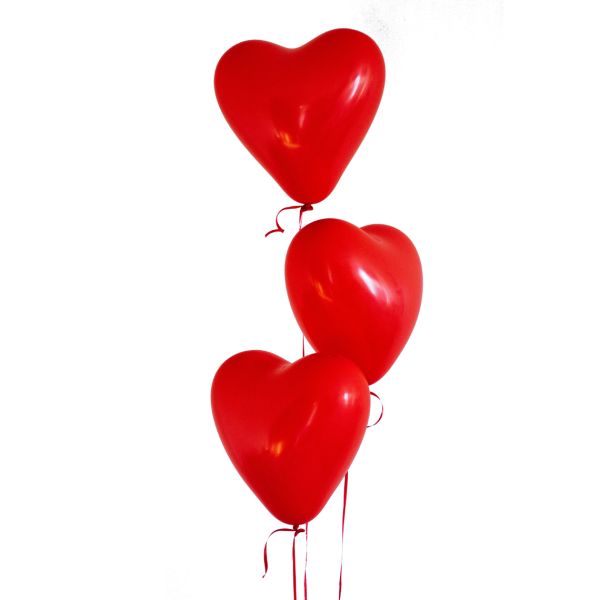 Воздушные шарики сердечки
