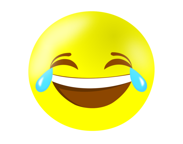 Смеющийся смайлик на прозрачном фоне