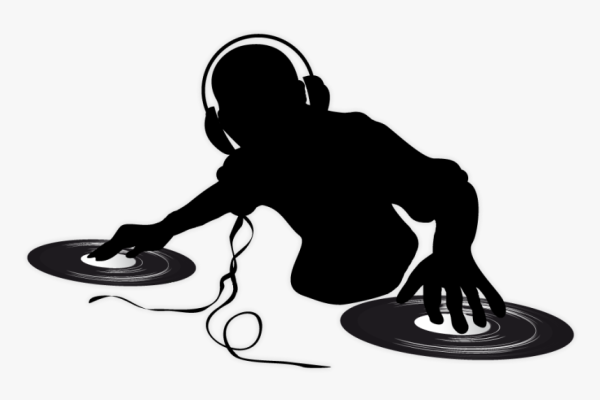 DJ на белом фоне