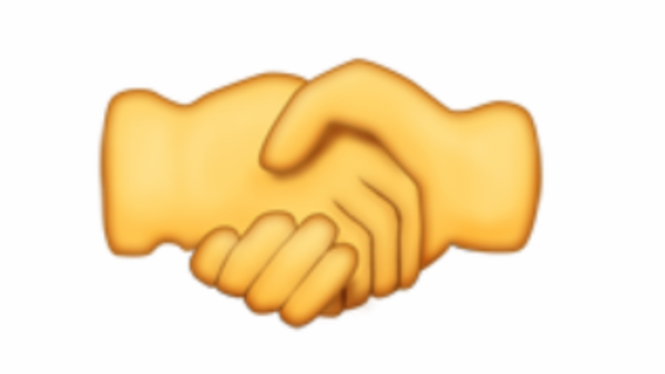 Смайлик пожать руку