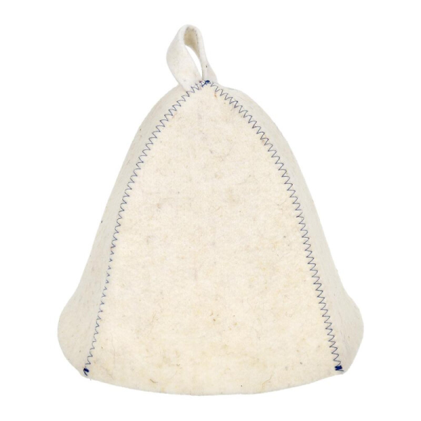 Шапка для бани "белая" ТМ "Бацькина баня"/25