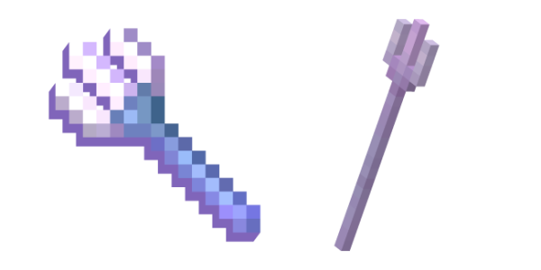 Minecraft алмазный Зачарованный трезубец