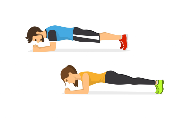 Человек в планке вектор