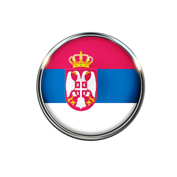 Флаг Сербии круглый