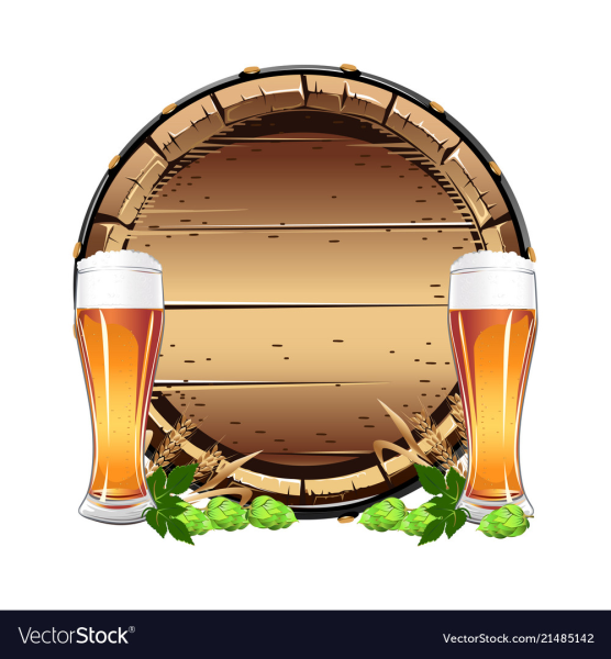 Разливное пиво на белом фоне