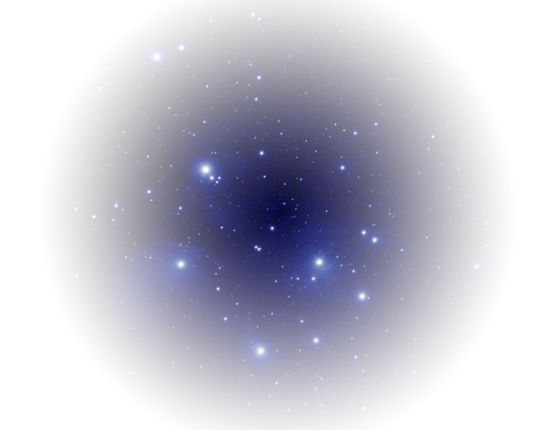 Космические звезды на прозрачном фоне