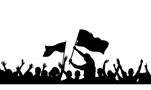Митинг силуэт