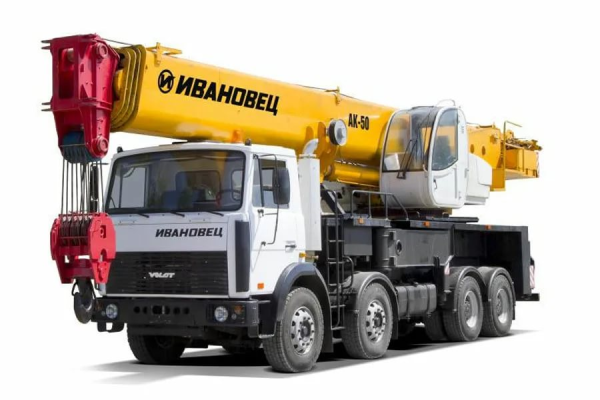 МАЗ кран Ивановец 50 тонн