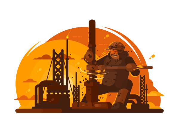 Нефтяник рисунок