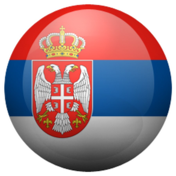 Флаг Сербии в круге