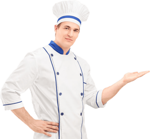 Шеф повар с подносом