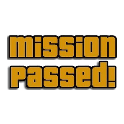 Надпись Mission complete