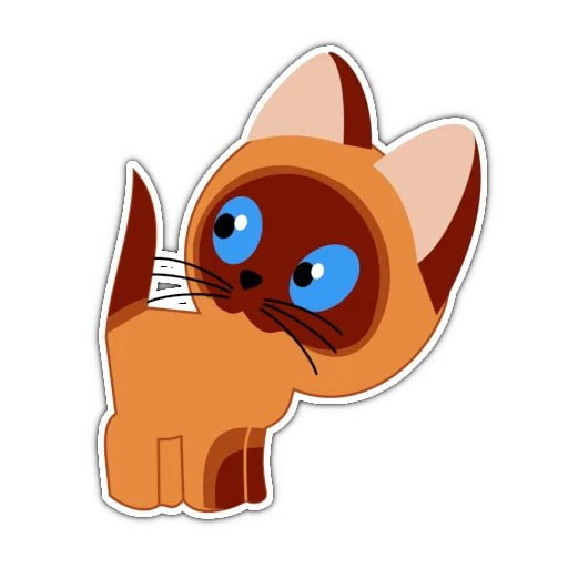 Котенок Гав на белом фоне