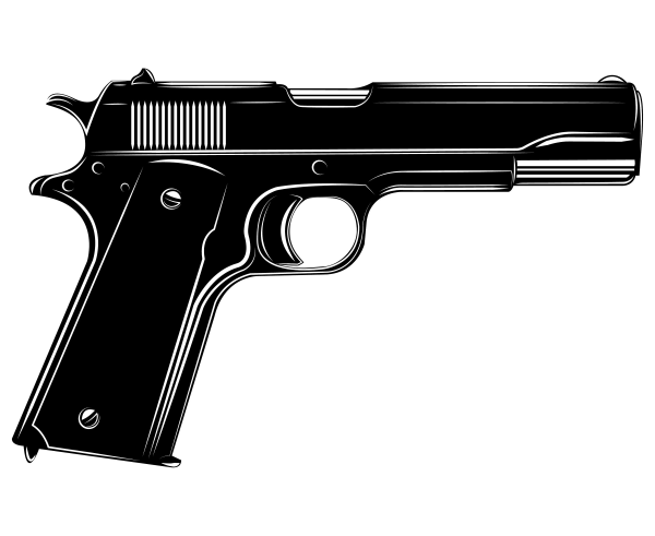Пистолет 1911 Кольт рисунок