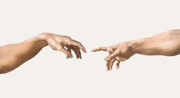 Картина Микеланджело Сотворение Адама руки