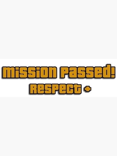 Надпись Mission Passed