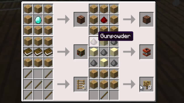 Крафт нотного блока в майнкрафт 1.16.5