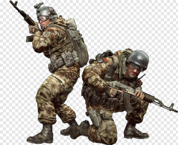 Военный на белом фоне