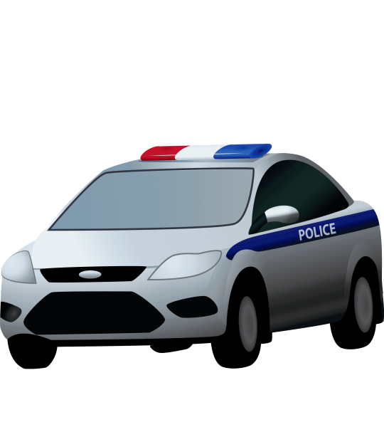 Полицейская машина без фона