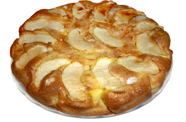 Яблочный пирог на прозрачном фоне