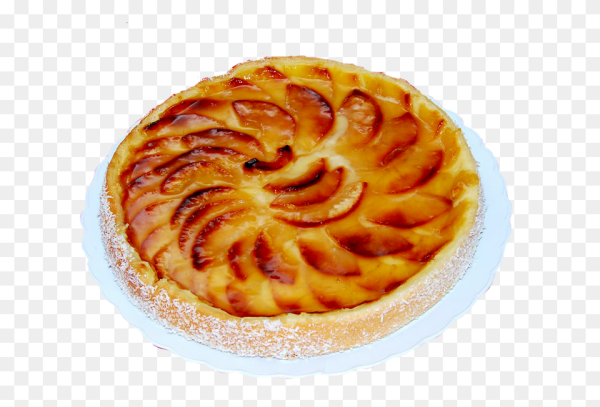 Яблочный пирог на белом фоне