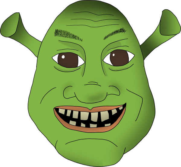 Шрек на белом фоне