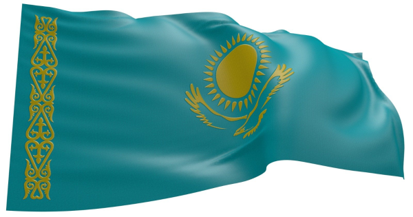 Флаг Казахстана на прозрачном фоне