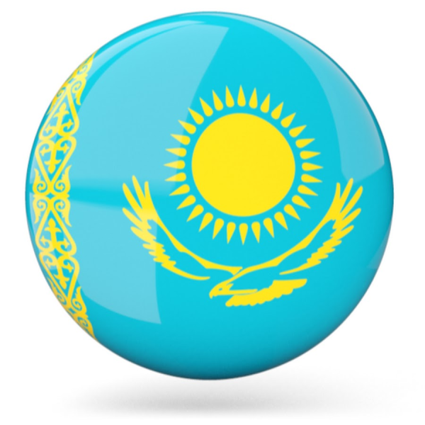 Казахский флаг круглый