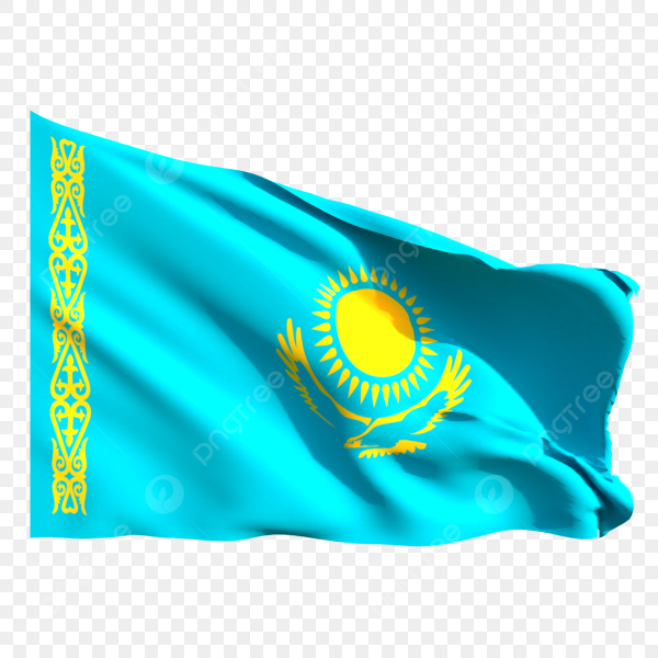 Флаг Казахстана на прозрачном фоне