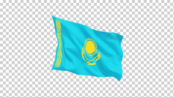 Флаг Казахстана на прозрачном фоне
