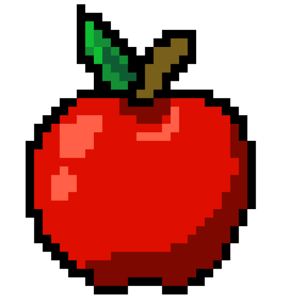 Яблоко пиксельное