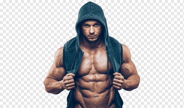 Бодибилдер на белом фоне