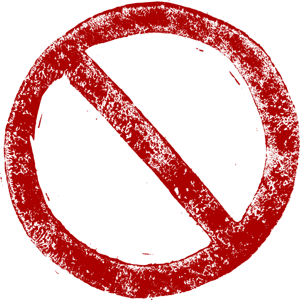 Красный перечеркнутый круг знак