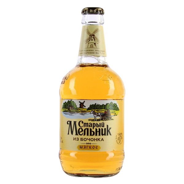 Пиво старый Мельник светлое крепость
