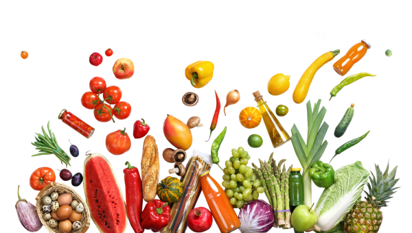 Продукты на белом фоне