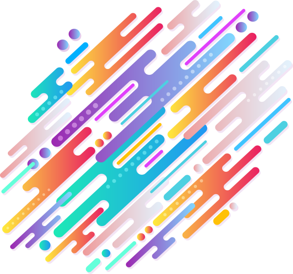 Разноцветные линии на белом фоне