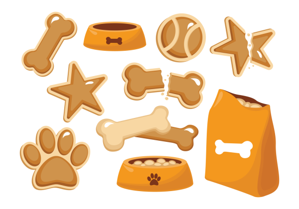 Нарисовать косточку для собаки