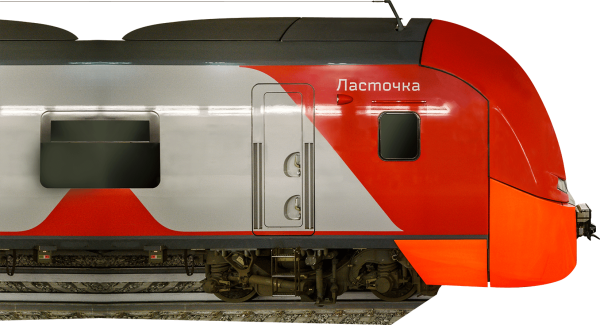 Электропоезд Ласточка вид сбоку